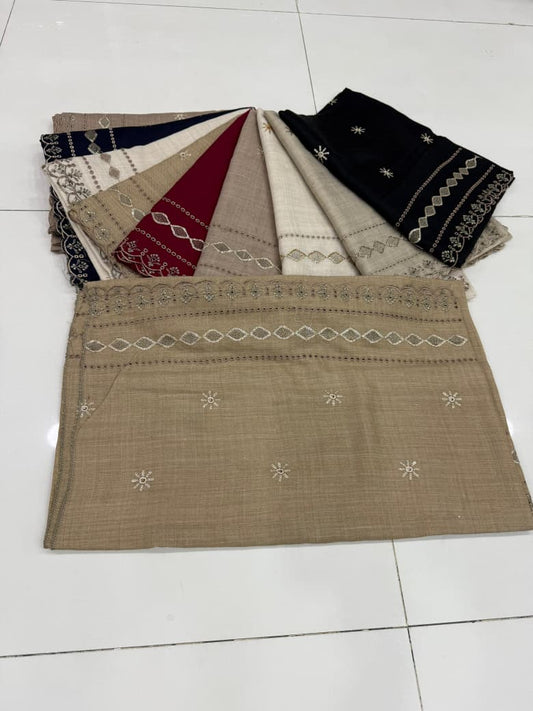 Wool Boring Sequin Cutwork